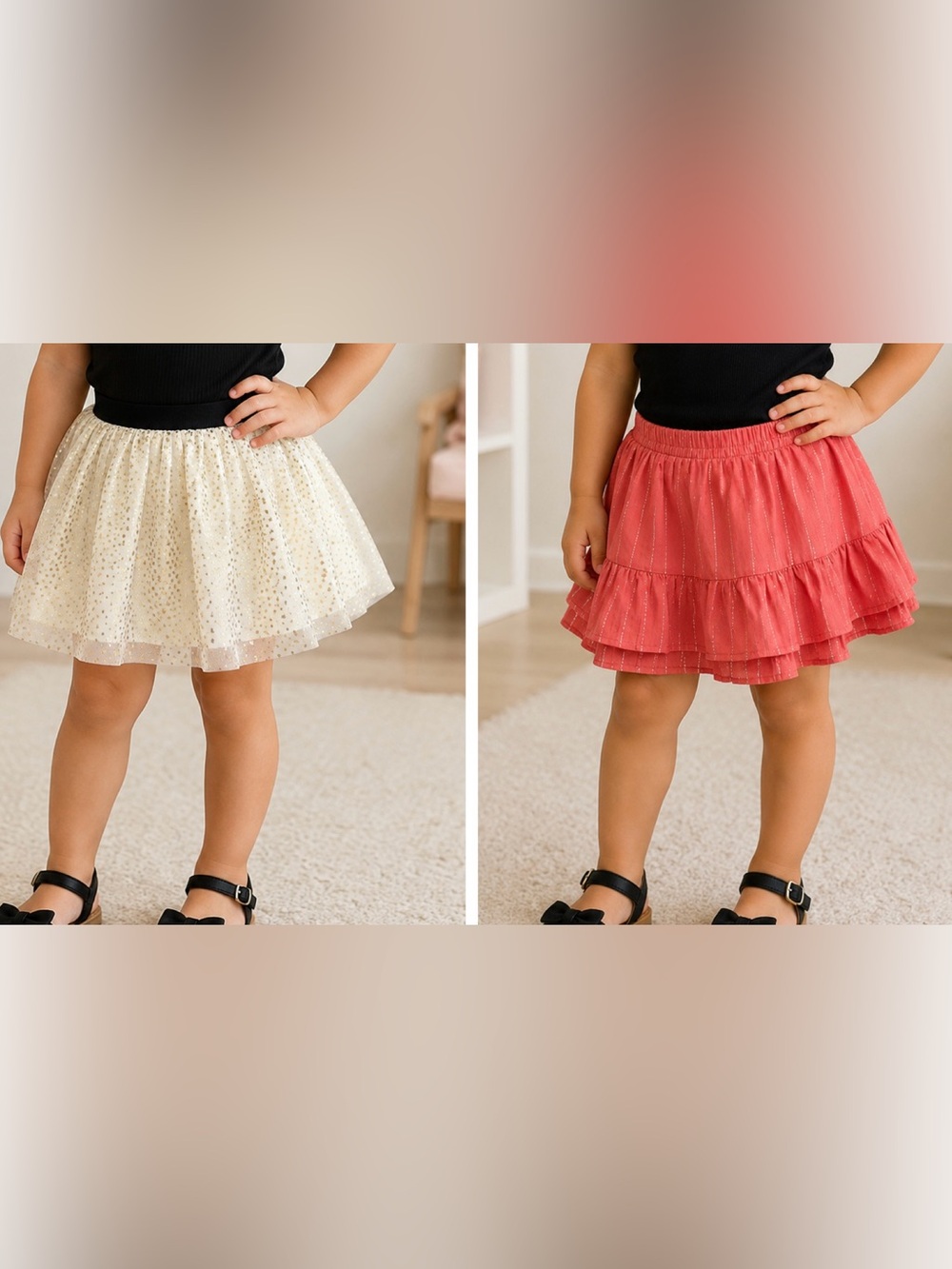 Gymboree & Epic Threads Size 3T Girls' Skirt Bundle Kids Brand New Peach Ivory